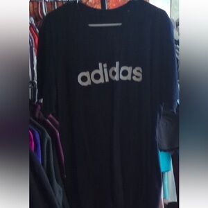 🔥 Men’s Adidas Black Logo Tee Shirt | XL 🖤